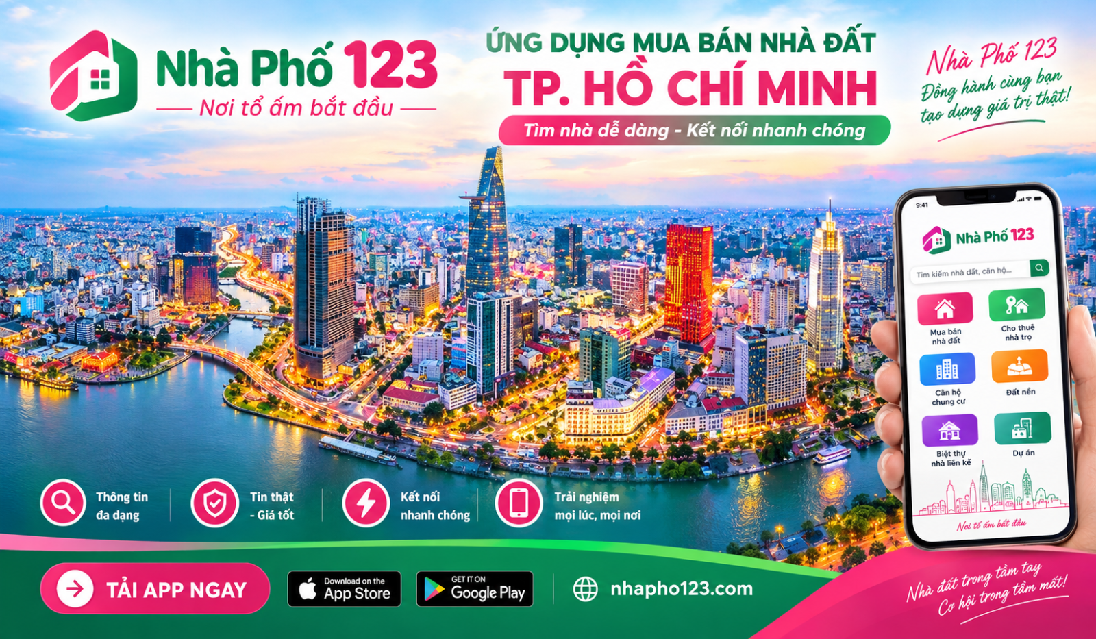 Ứng dụng mua bán nhà đất TP.HCM – Nhà Phố 123